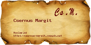 Csernus Margit névjegykártya