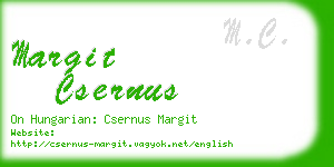 margit csernus business card